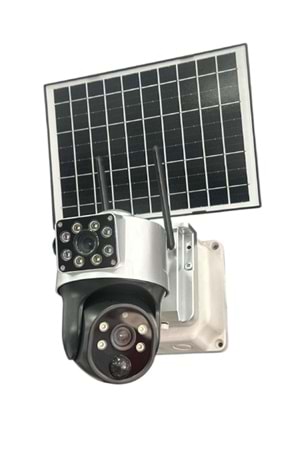 ALOSAT 4G-865 4G Sim Kart Güneş Kamerası Çift Lens Dış Mekan 6MP 4K Pil IP Kamera PIR Gece Görüş V380 Pro CCTV Güvenlik