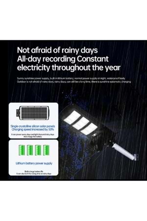 ALOSAT S4G-7485 SOLAR LAMBALI Rscamtom açık 6MP çok lens güneş sokak işık kamera hareket algılama Alarm renk gece görüş güvenlik kamerası 4G SIM KART