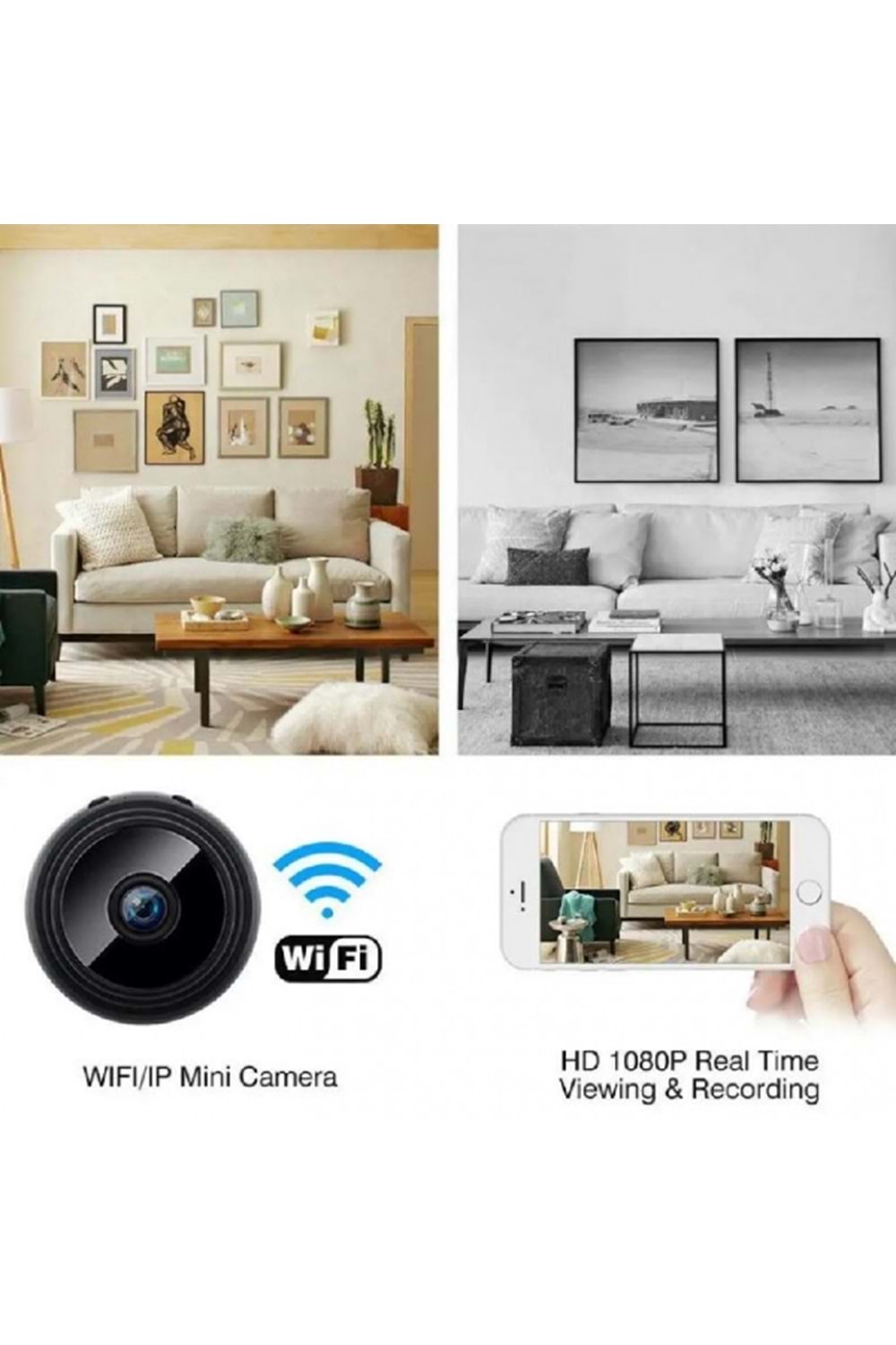 A9 HD 1080p wifi v380 mini app ile kablosuz akıllı ev kameraları gece görüş kapalı kameralar