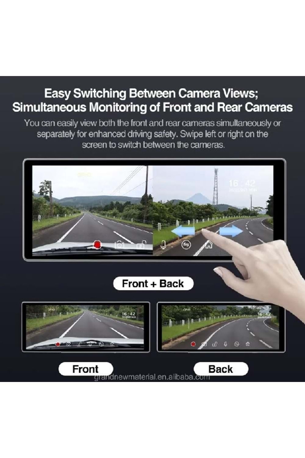 ALOSSAT 4K ANDROİD YK3507 10.26 inç Multimedia Özelli Dokunmatik Çift Kamera Araç Ekranı