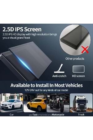 ALOSSAT 4K ANDROİD YK3507 10.26 inç Multimedia Özelli Dokunmatik Çift Kamera Araç Ekranı