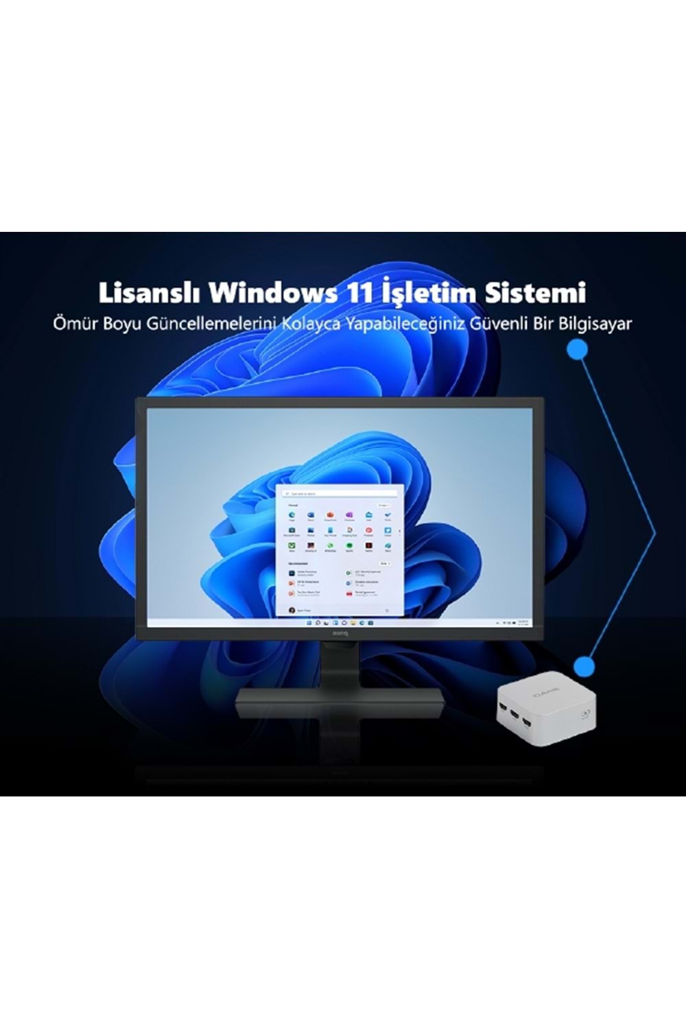 DARK MPC MPC-N101 N100 16GB 512GB SSD W11P Gümüş Mini Bilgisayar