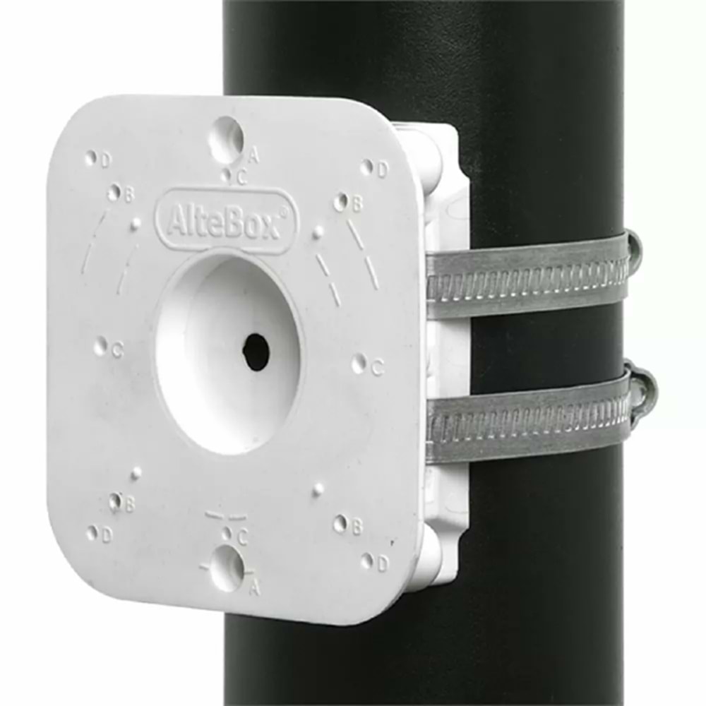 Boru Montaj Aparatı AB-7009 AlteBox-Bracket, (Beyaz)
