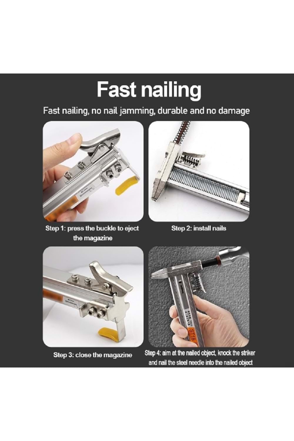 ALOSAT ÇEKİÇ İÇİN KABLO KANALI KANAL ÇİVİ TABANCASI