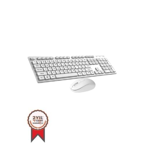 Torima TMK-01 Wireless 2.4G Klavye Mouse Set Beyaz