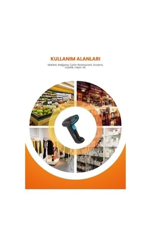 MPIA BS-2 Kablosuz 1D/2D Standlı Barkod & Karekod Okuyucu