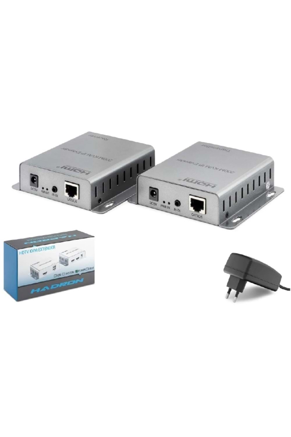HADRON HDX1343 HDMI KVM IP Extender Loop Out IR 1080p 60 Hz 200 m Gri