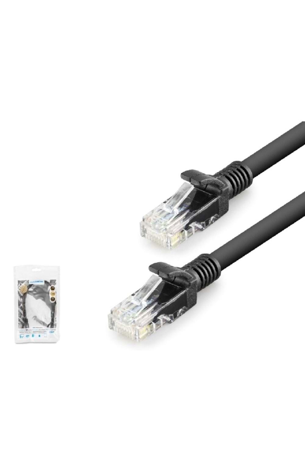 HADRON HDX5067 Cat6 Ethernet Patch Kablosu 1 Gbps 250 MHz 30 cm Siyah