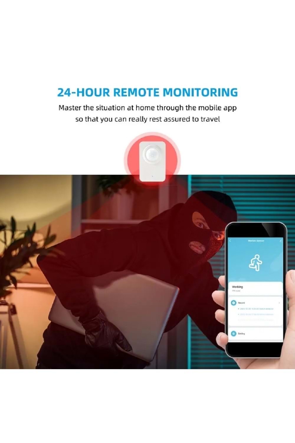 ALOSAT P06 Kablosuz Pır Dedektör Smart Home Tuya APP Wi-Fi PIR