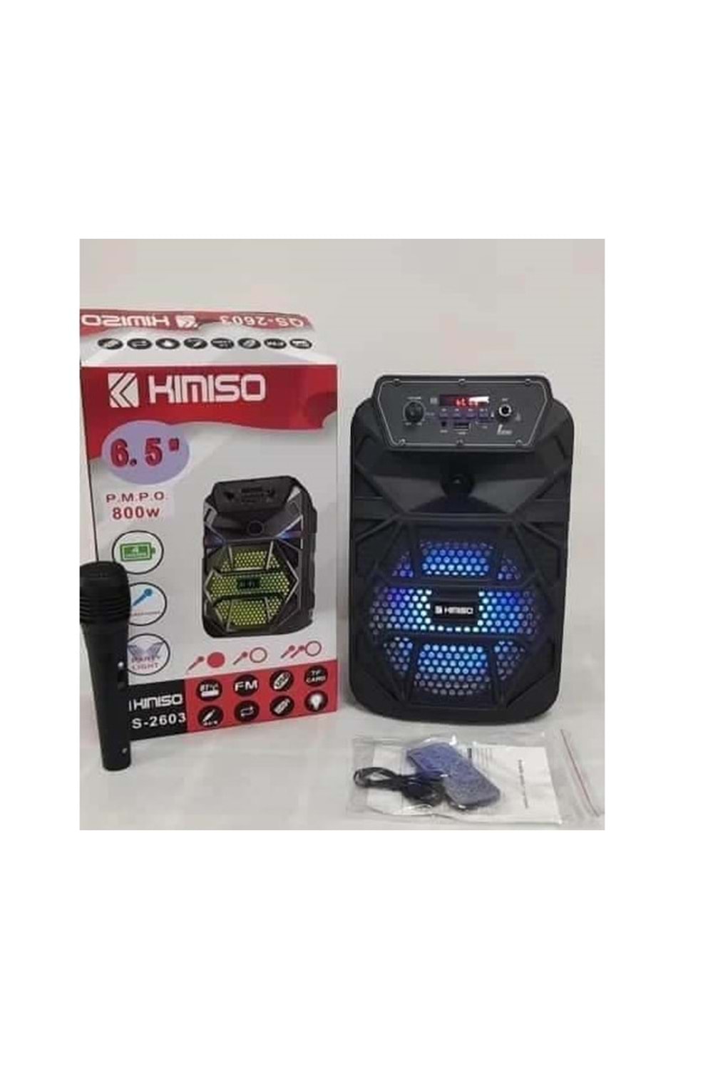 Kimiso QS-2603 karaoke bluetooth speaker with remote and 