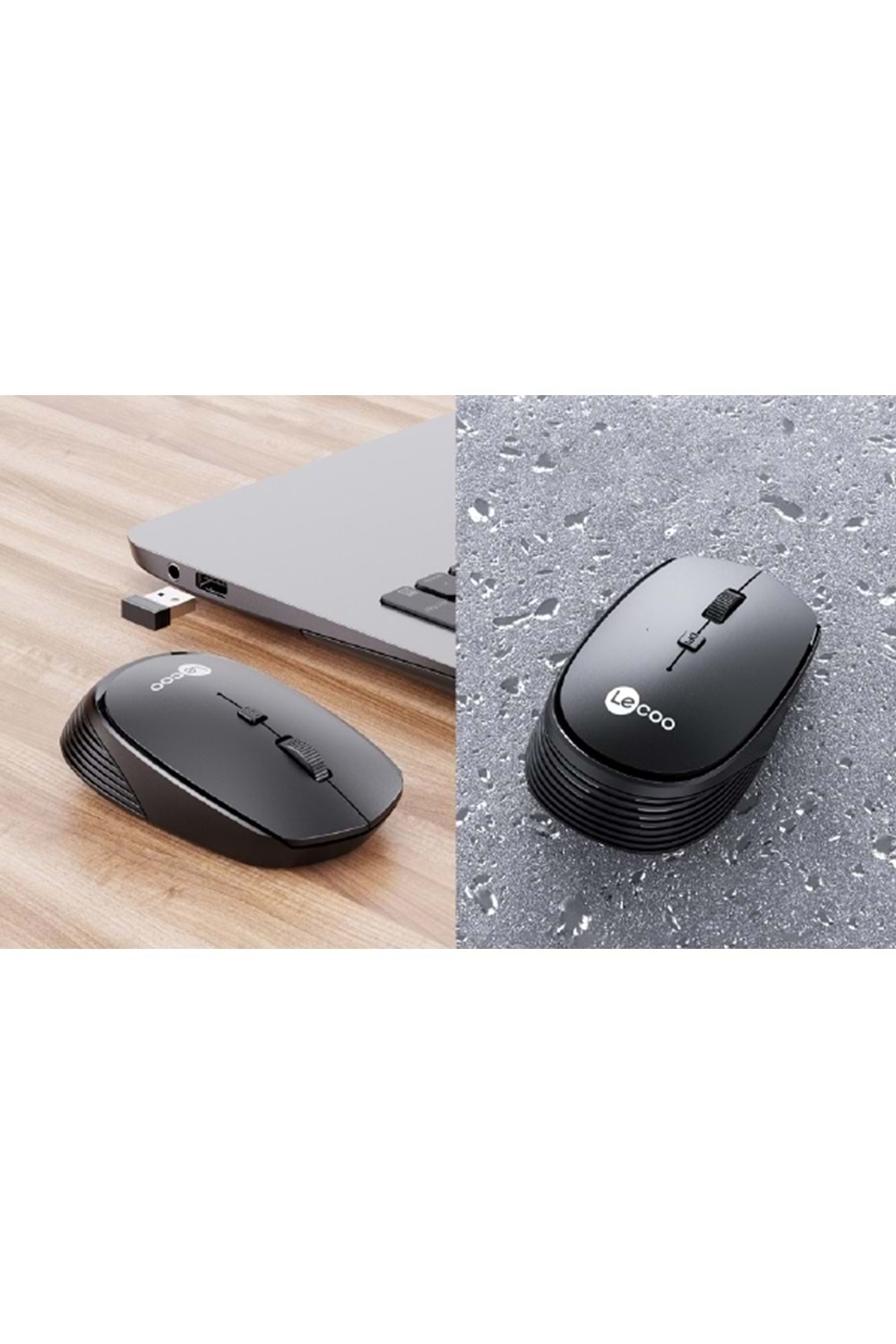 Lenovo Lecoo WS202 1200DPI 4 Tuşlu 3 Milyon Tıklama Sağ ve Sol Elle Kullanıma Uygun Windows, Linux, Mac ile Uyumlu 10m Kullanım Mesafesi Ofis, İş Kompakt Kablosuz Optik Mouse Siyah