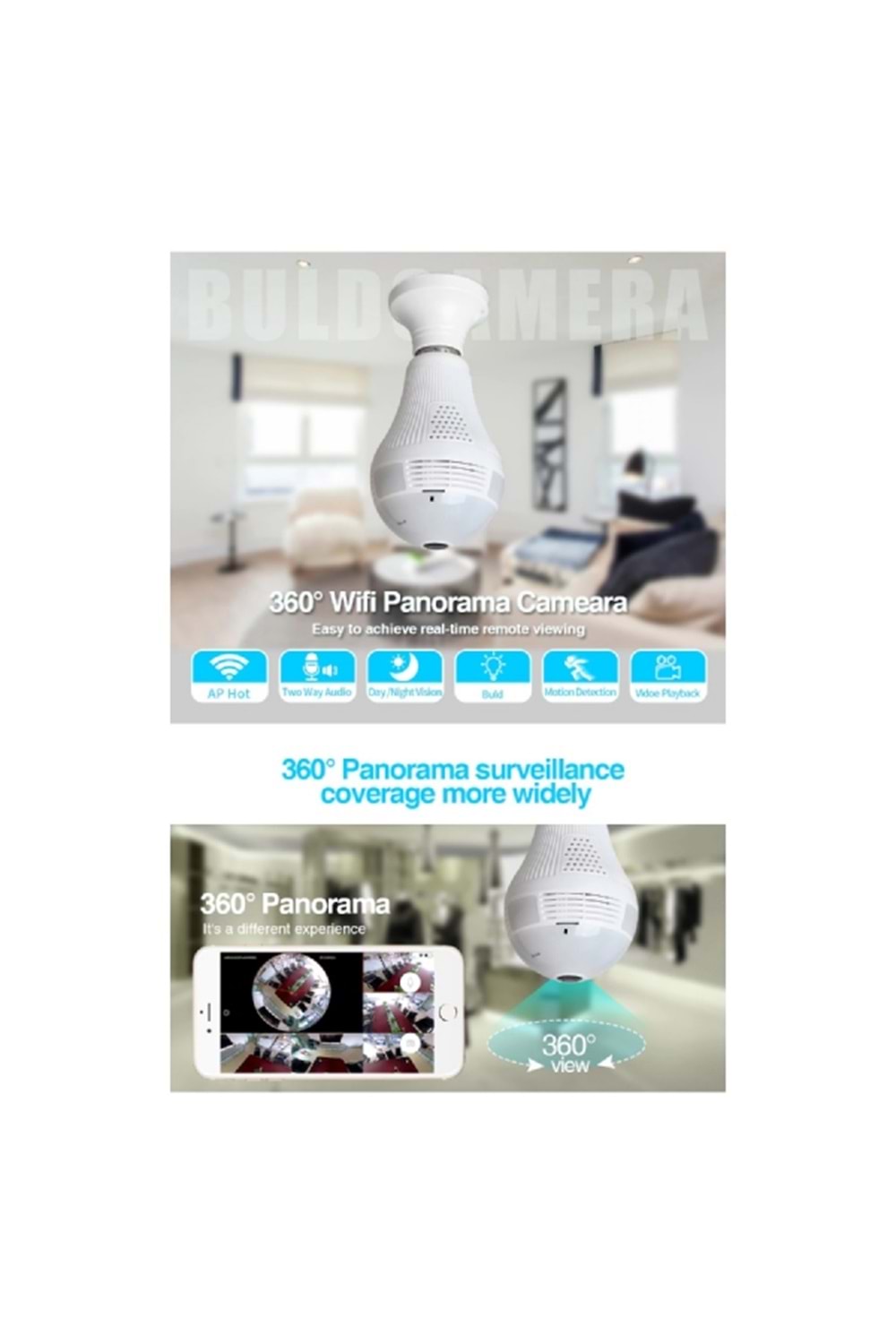 Yoosee 2MP 1080P Ys-07 Ampül Ip Güvenlik Kamerası